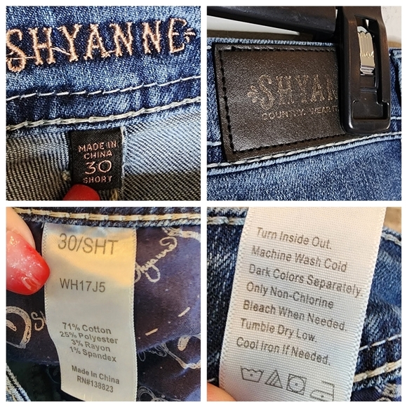 Shyanne bootcut embroidered jeans.  Women's size 30 Short. 31" inseam. - Picture 3 of 14